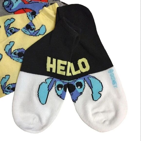 Disney Stitch Colorful 3 Pairs No Show Socks NWT - Picture 13 of 14